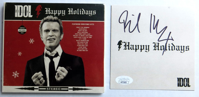 Billy Idol Signed Autographed CD Insert Happy Holidays JSA