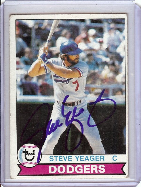 Steve Yeager 1979 Topps Hand Signed Autograph Dodgers JSA AD30282 #75