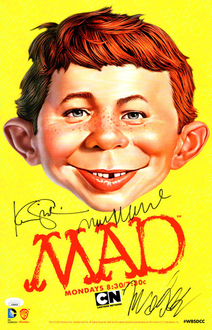 MAD Animated 3X Signed Autographed 11X17 Poster Shinick Marek Halpern-Graser JSA