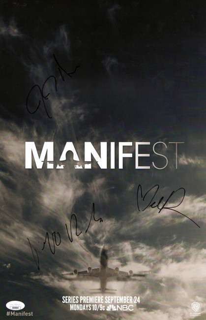 Melissa Roxburgh Jeff Rake Signed Autographed 11X17 Poster Manifest JSA