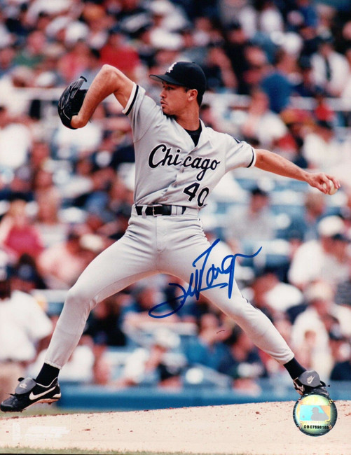 Jim Parque Signed 8X10 Photo Autograph White Sox Leg In Air Road Auto COA