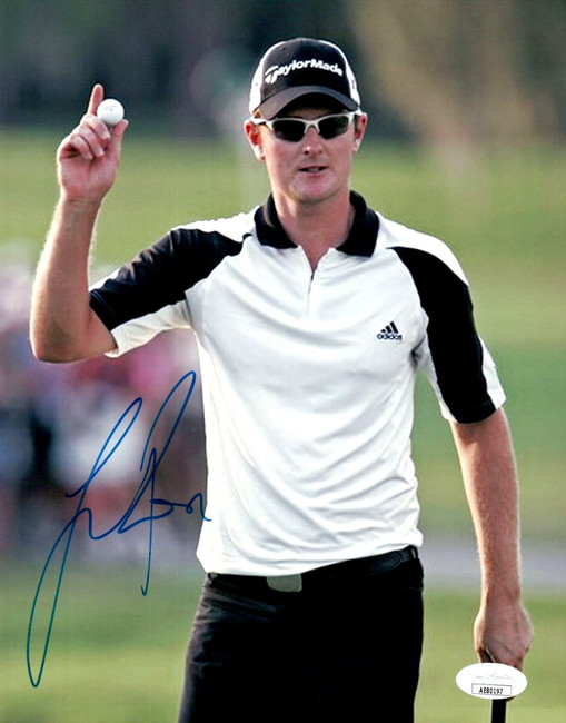 Justin Rose Signed Autographed 8X10 Photo PGA Post Putt Pose JSA AE80197