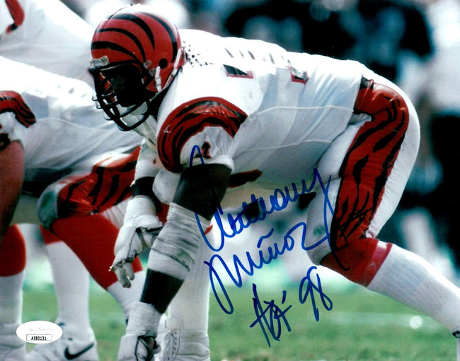 Anthony Munoz Signed Autographed 8X10 Photo Bengals "HOF 98" JSA AE80131