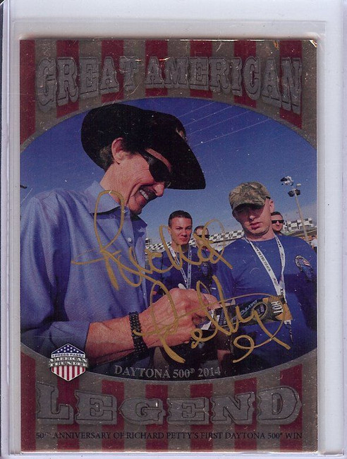 Richard Petty 2014 Press Pass Hand Signed Autograph  #GAL-10 JSA AD30713