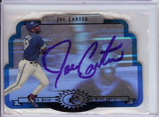Joe Carter 1996 Upper Deck SPx Hand Signed Autograph Blue Jays #59 JSA AC71452