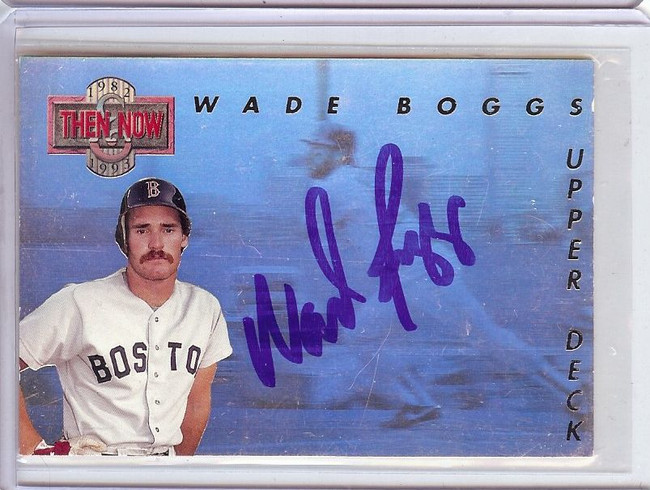 Wade Boggs 1993 Upper Deck Then and Now Signed Auto Red Sox #TN1 JSA AC71466