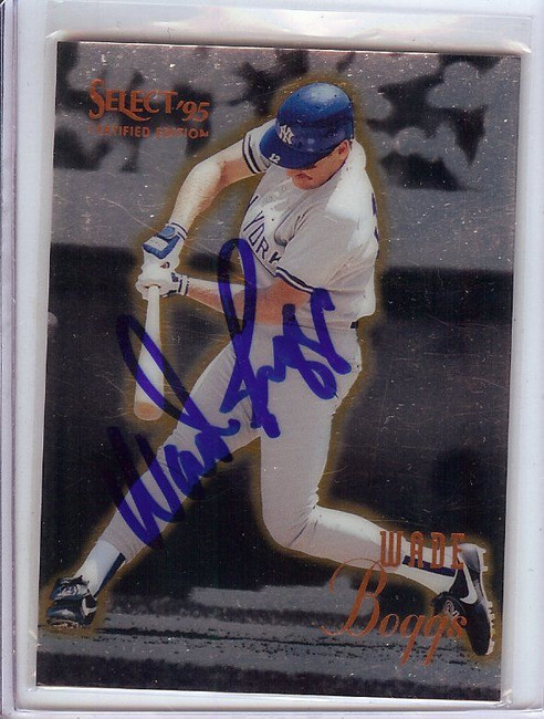 Wade Boggs 1995 Select Hand Signed Autograph Yankees #30 JSA AF20731