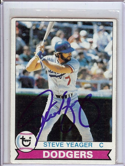 Steve Yeager 1979 Topps Hand Signed Autograph Dodgers #75 JSA AF20729