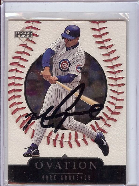 Mark Grace 1999 UD Ovation Hand Signed Autograph Chicago Cubs #7 JSA AC71453