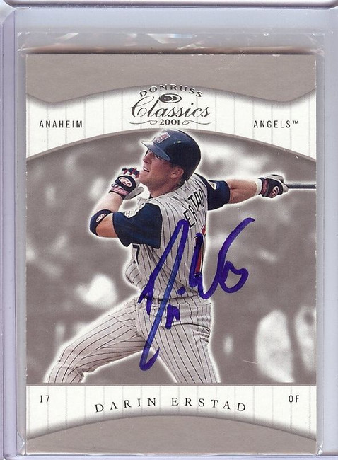 Darin Erstad 2001 Donruss Classics Hand Signed Autograph Angels #34 JSA AD30719