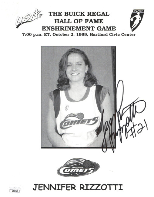 Jennifer Rizzotti Signed Autograph 8.5X11 Photo WNPA Houston Comets JSA AD30707