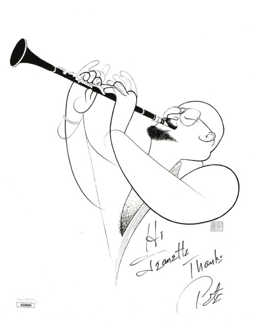 Pete Fountain Signed Autographed 8X10 Photo Jazz Clarinetist Sketch JSA AD30694