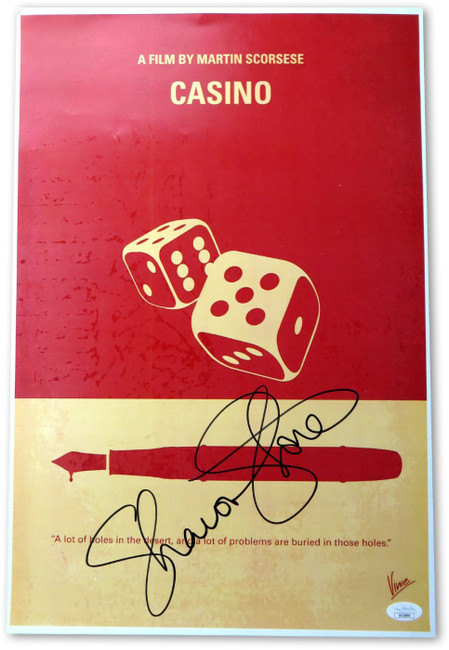 Sharon Stone Signed Autographed 12X18 Print Casino Dice Art JSA AF20800