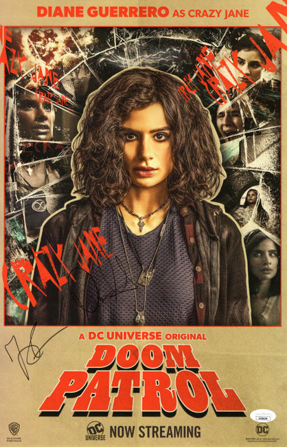 Diane Guerrero Jeremy Carver Autographed 11X17 Poster Doom Patrol JSA AF38438