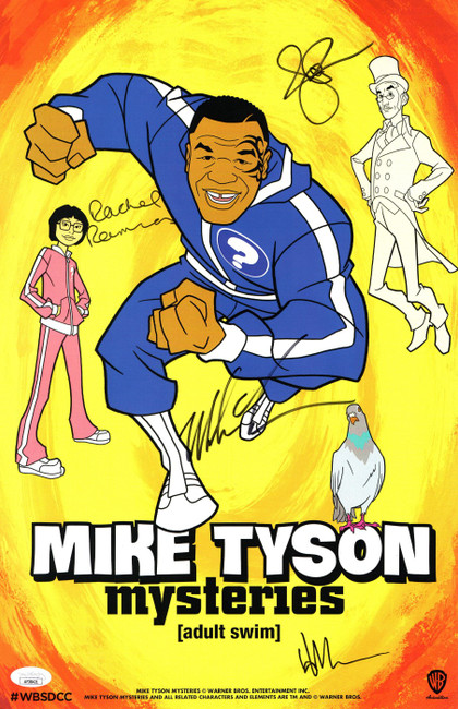 Mike Tyson Mysteries Cast Signed Autograph 11X17 Poster Ramras Rash JSA AF38421
