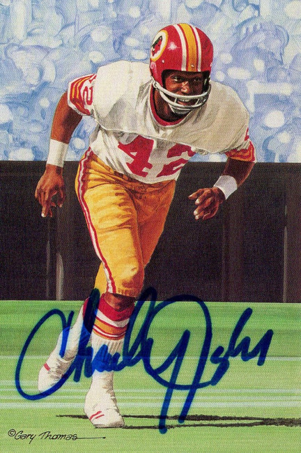 Charley Taylor Signed Autographed Postcard Goal Line Art Washington JSA AG39681