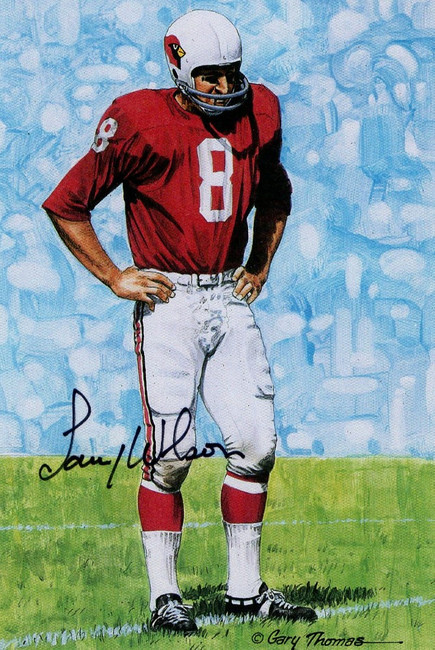 Larry Wilson Signed Autographed Postcard Goal Line Art Cardinals JSA AG39680