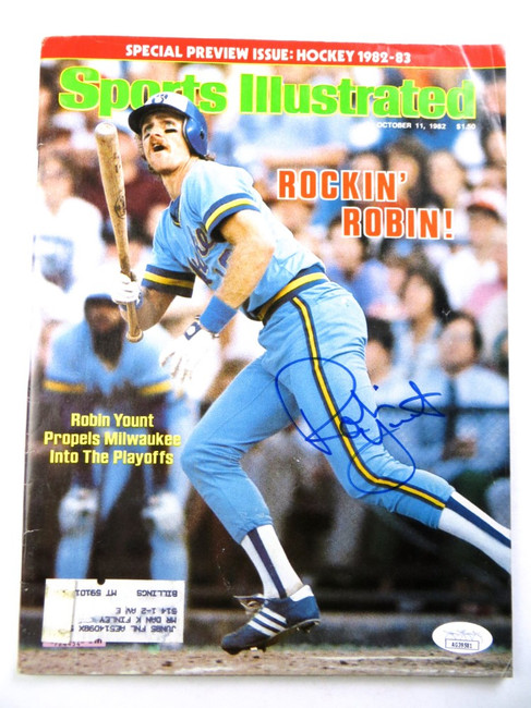 Robin Yount Signed Autographed Magazine Street & Smith 1983 Brewers JSA  AG39686 - Cardboard Legends