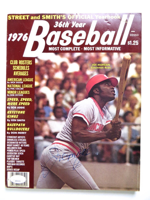 Joe Morgan Signed Autographed Magazine Street & Smith 1976 Reds JSA AH04372