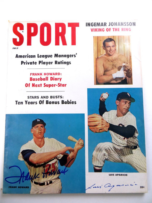 Frank Howard Luis Aparicio Signed Autographed Magazine SPORT 1960 JSA AG71438