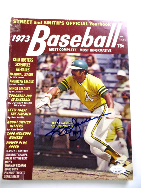 Reggie Jackson Signed Autographed Magazine Street & Smith 1973 A's JSA AG71448