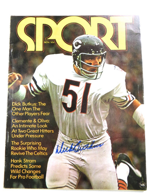 Dick Butkus Signed Autograph Magazine SPORT Nov 1970 Bears JSA AH03501