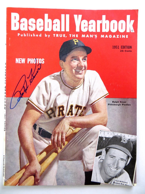 Ralph Kiner Signed Autographed Magazine 1951 Baseball Yearbook JSA AG71429