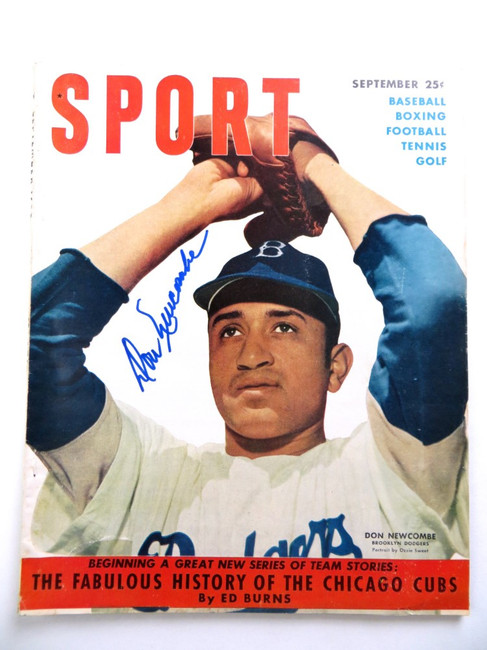 Don Newcombe Signed Autographed Magazine SPORT 1950 Dodgers JSA AG71433