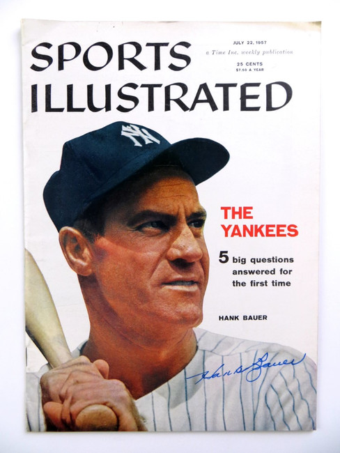 Hank Bauer Signed Autographed Magazine Sports Illustrated 1957 JSA AH03288