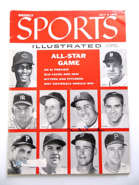 Duke Snider Autographed Magazine Sports Illustrated 1956 Dodgers JSA AG71416