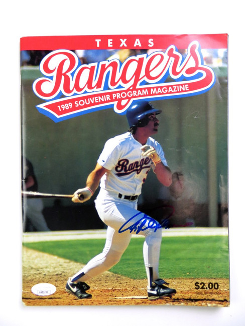 Rafael Palmeiro Signed Autographed Game Program 1989 Texas Rangers JSA AH03253