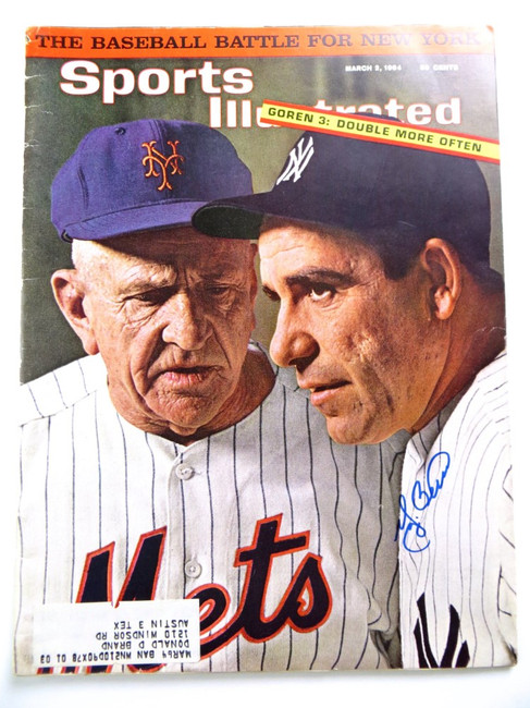 Yogi Berra Signed Autograph Magazine Sports Illustrated 1964 Yankees JSA AG71407