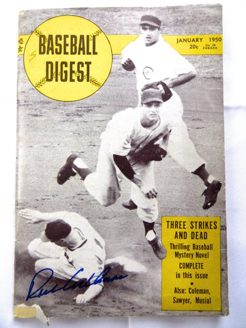 Richie Ashburn Autographed Magazine Baseball Digest 1950 Phillies JSA AG39592