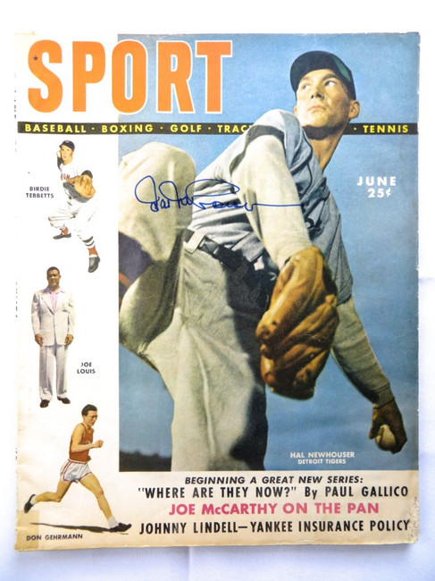 Hal Newhouser Signed Autographed Magazine SPORT 1949 Tigers JSA AG71983