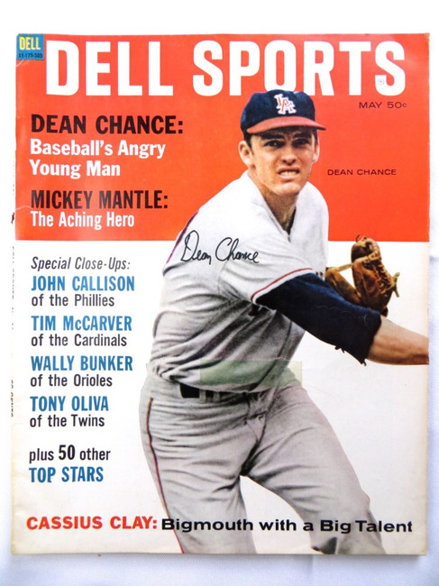 Dean Chance Signed Autographed Magazine Dell Sports 1965 Angels JSA AG71955