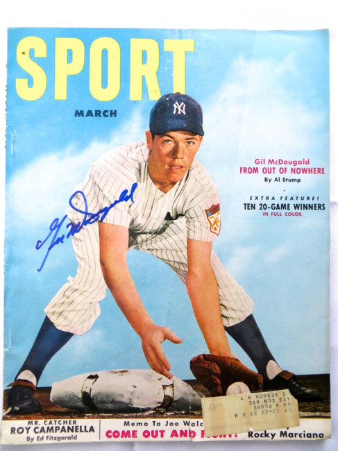 Gil McDougald Signed Autographed Magazine SPORT 1942 Yankees JSA AG71948