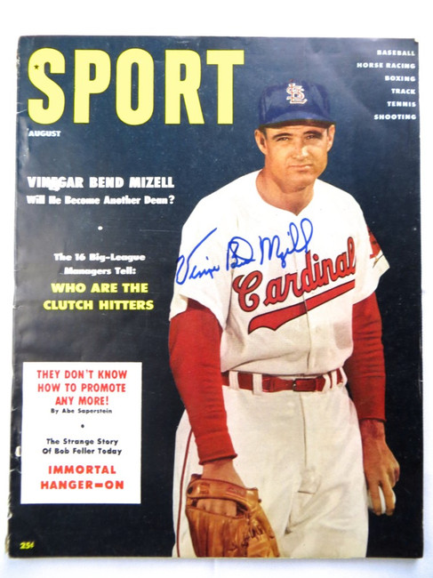 Vinegar Bend Mizell Signed Autographed Magazine SPORT 1956 Cardinals JSA AG39516