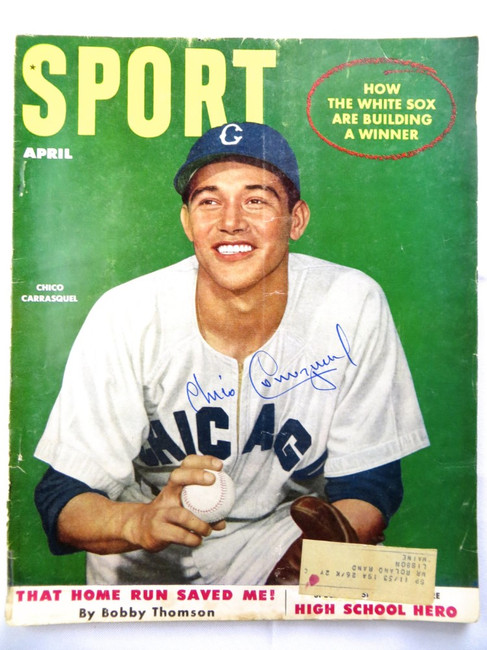 Chico Carrasquel Signed Autographed Magazine SPORT 1952 White Sox JSA AG39514