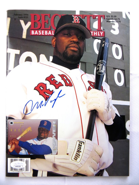 Mo Vaughn Signed Autographed Magazine Beckett 1996 Red Sox JSA AH03530