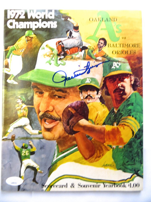 Rollie Fingers Signed Autographed Program 1972 World Series A's JSA AH04521