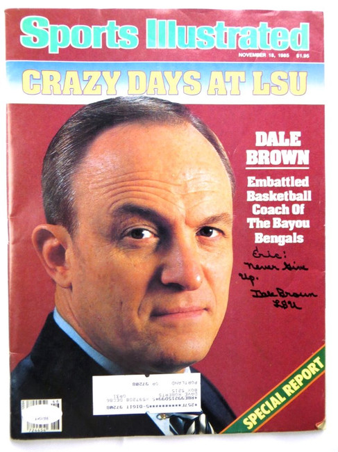 Dale Brown Signed Autographed Magazine Sports Illustrated LSU Tigers JSA AH04598
