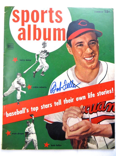 Bob Feller Signed Autographed Magazine Sports Album 1951 Indians JSA AH04533