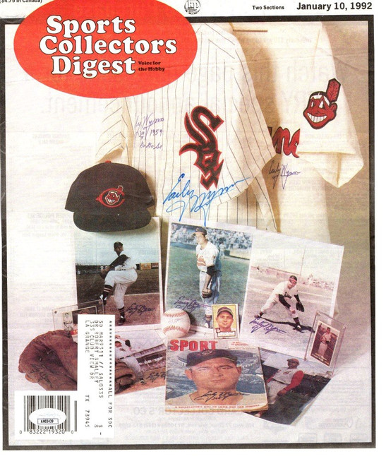 Early Wynn Signed Autographed Newspaper Cover Collectors Digest 1992 JSA AH03439