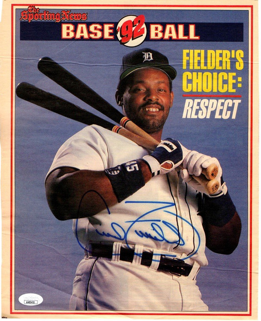 Cecil Fielder Signed Autographed Newspaper Cover TSN 1992 Tigers JSA AH03452