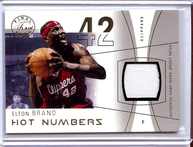 Elton Brand 2003-04 Flair Final Hot Numbers Patch Clippers #EB 13/42