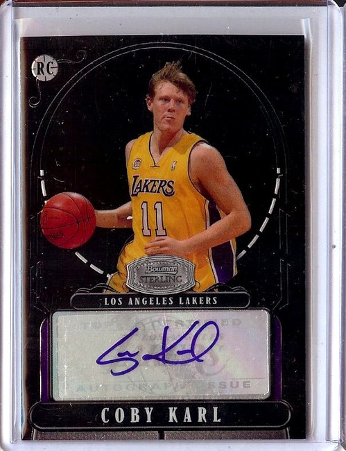 Coby Karl 2007-08 Bowman Sterling RC Black Refractor Auto Lakers #CK 06/25