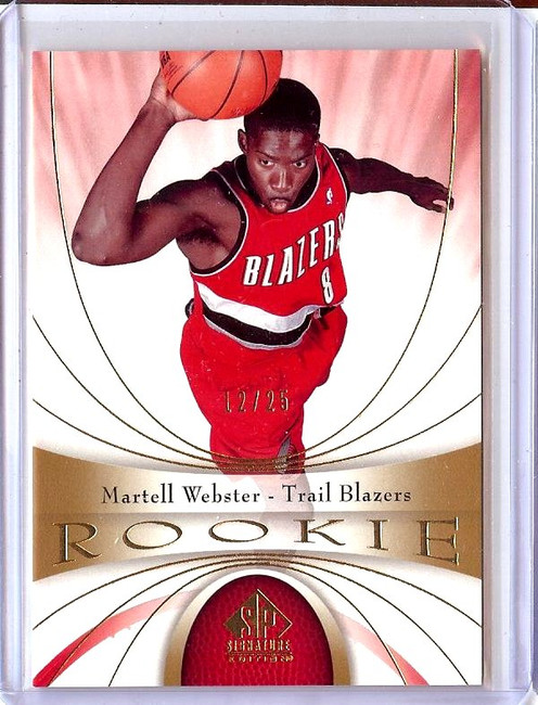 Martell Webster 2005-06 SP Signature Edition RC Rookie Gold Blazes #106 12/25