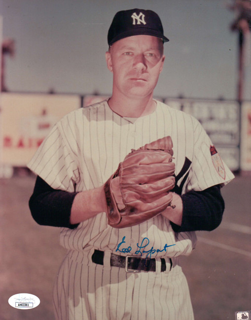 Eddie Lopat Signed Autographed 8X10 Photo Vintage New York Yankees JSA AH03361