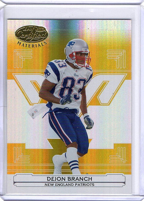 Deion Branch 2006 Leaf Certified Materials Mirror Gold Patriots #85 07/25