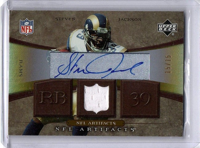 Steven Jackson 2007 UD Artifacts Jersey Autograph Auto Rams #SJ 15/15